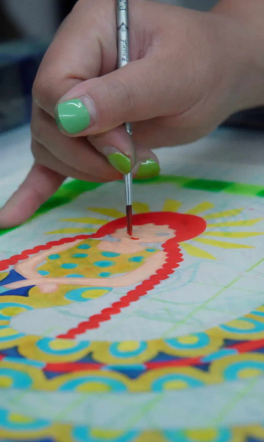 Serigrafía con acuarela